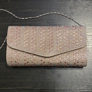 Elegant Pink Clutch/ Crossbody Bag